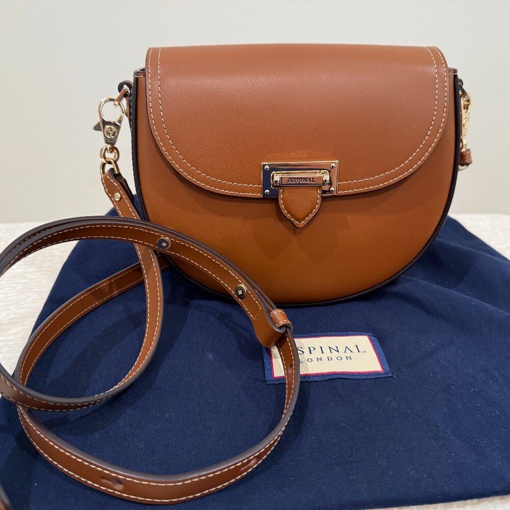 Aspinal London Portobello Crossbody Bag in Smooth Tan